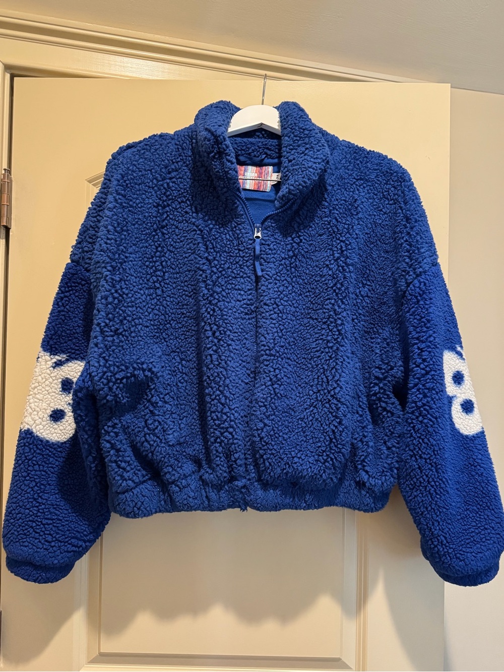 UO Olivia Print Sherpa Jacket
